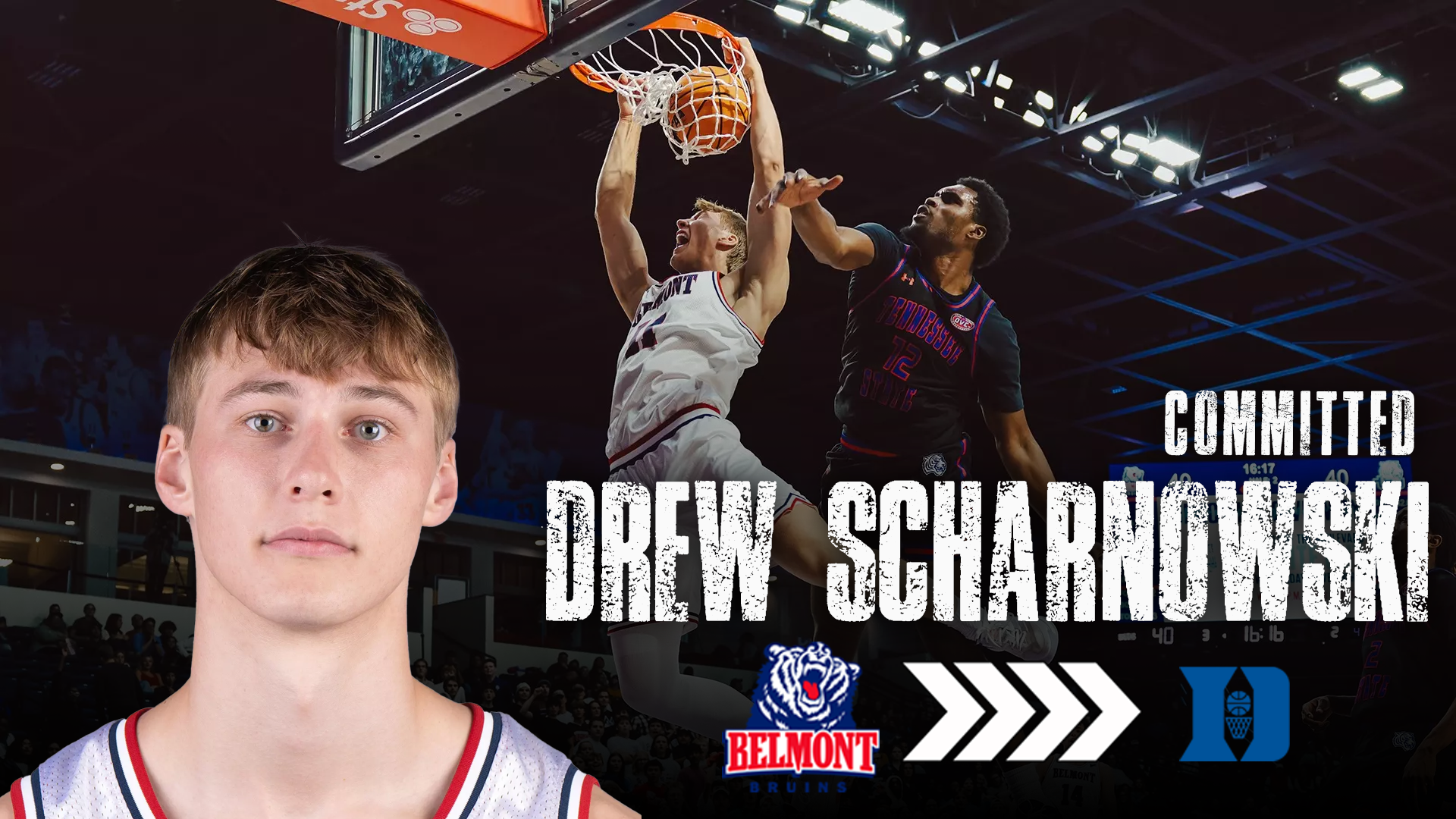 Blue Devils adicionam profundidade na quadra frontal em Belmont Big Drew Scharnowski