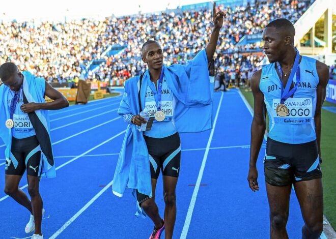 Botsuana vence recorde no 4x400m masculino em casa