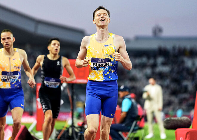 Max Burgin vence os 800m na ​​Diamond League em Rabat