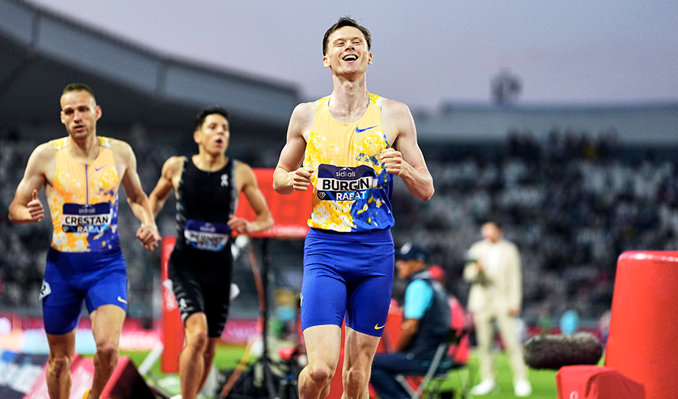 Max Burgin vence os 800m na ​​Diamond League em Rabat