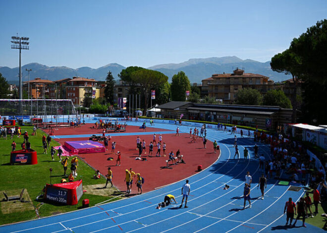 Ethan Heggarty voa para 200m CBP no Campeonato Europeu Sub-18 em Rieti