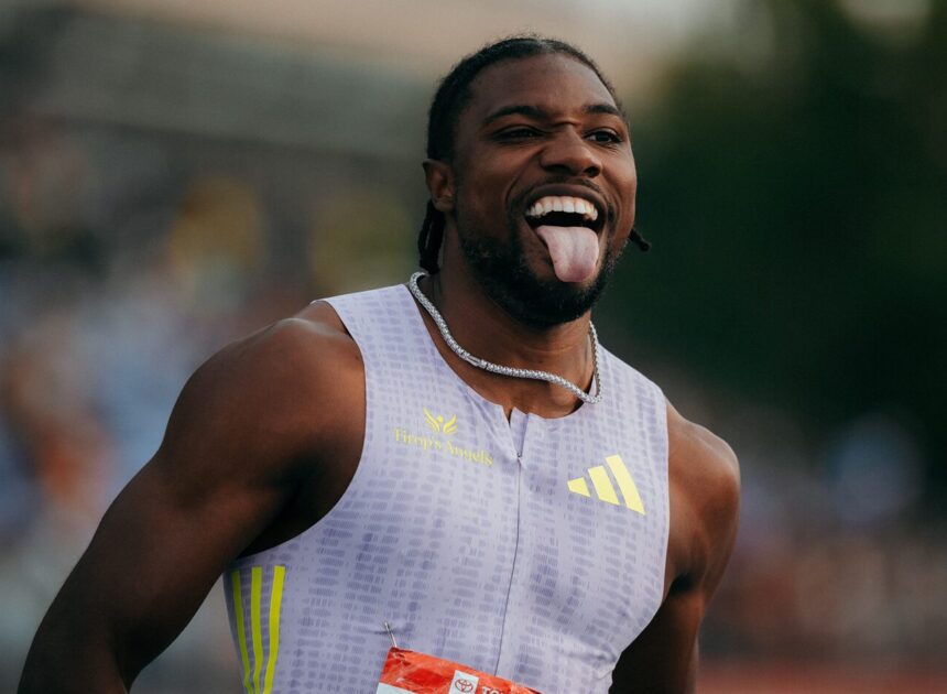 Noah Lyles atinge a marca abaixo de 9,8 na cidade de Nova York